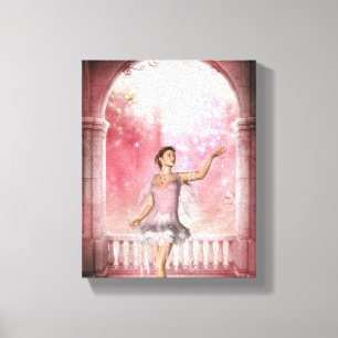 KRW-games in roze Fantasy Art Canvas Afdruk