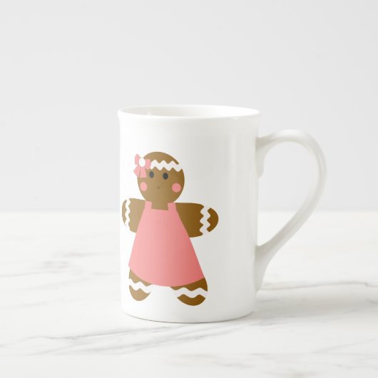 KRW Gingerbrood Boy and Girl Bone China Mok (Rechts)