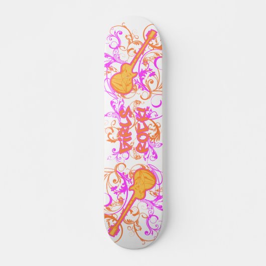 KRW Girls Rock Guitar Grunge Skateboard (Voorkant)