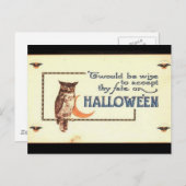 KRW  Halloween Owl Briefkaart (Voorkant / Achterkant)