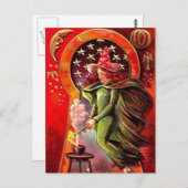 KRW  Halloween Witch Briefkaart (Voorkant / Achterkant)