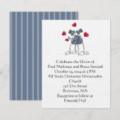 KRW Happy Grooms Gay Marriage Custom Invitation (Devant / Derrière)