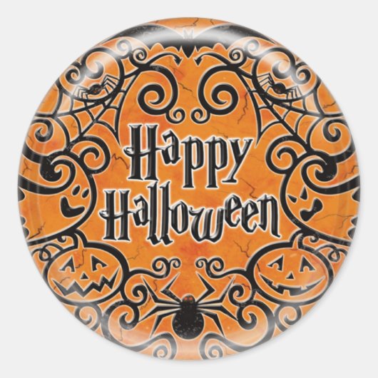 KRW Happy Halloween Scroll Design Sticker (Voorkant)