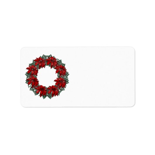 KRW Happy Holidays Wreath Blank Étiquette de adres (Devant)
