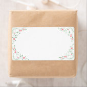 KRW Heerlijk Roze Bloemen Blank Verzendlabel (Insitu)