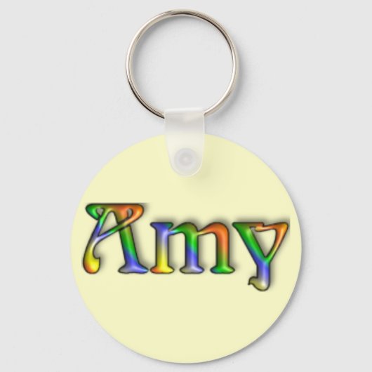 KRW Hippie Groove Name Sleutelhanger - Amy (Voorkant)