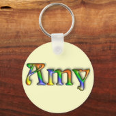 KRW Hippie Groove Name Sleutelhanger - Amy (Voorkant)