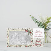 KRW Holly Frame Custom Holiday Carte photo (Debout devant)