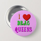 KRW I Love Drag Queens Button (Voorkant /achterkant)