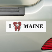 KRW I Love Maine Fun Lobster Bumpersticker (Op auto)