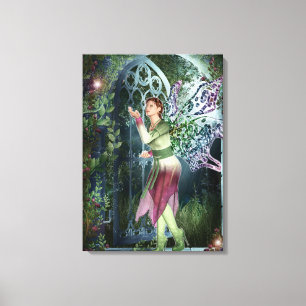 KRW in de Night Fantasy Faery Art Canvas Afdruk