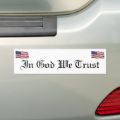 KRW in God We vertrouwen Bumpersticker (Op auto)
