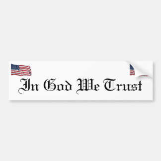 KRW in God We vertrouwen Bumpersticker