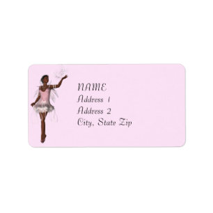 KRW Lana Fairy Fantasy Eigen roze adreslabel Etiket