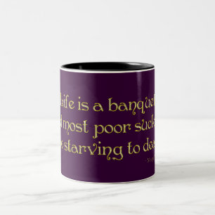 KRW Life is een Banquet Mame Quote Tweekleurige Koffiemok