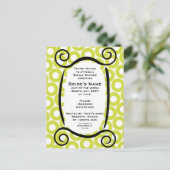 KRW Lime Circle Douche personnalisée Invitation (Debout devant)