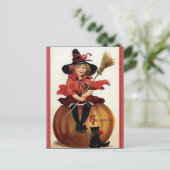 KRW Little Witch Halloween Briefkaart (Staand voorkant)