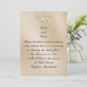 KRW Love Swans Custom Wedding Invitation (Debout devant)