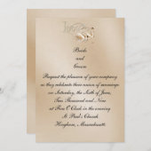 KRW Love Swans Custom Wedding Invitation (Devant / Derrière)