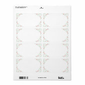 KRW Lovely Rose Floral Blank Étiquette de livraiso (Feuille entière)