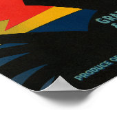 KRW  Morning rechter Rooster Grapefruit Label Poster (Hoek)