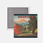 KRW  Mountain Apple Crate Label Magnet Magneet (Voorkant / Achterkant)