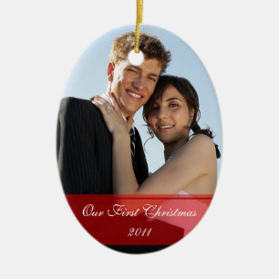 KRW ons eerste kerstfeest samen met aangepaste ver Keramisch Ornament