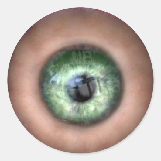 KRW Oog van het Monster Halloween Ronde Sticker (Voorkant)