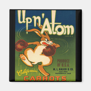 KRW op Atom Carrots Crate Label Magnet Magneet