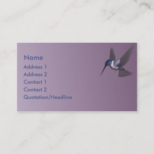 KRW Paars Hummingbird Custom Visitekaartje