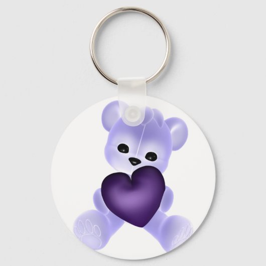 KRW Paarse Teddy Sleutelhanger (Voorkant)