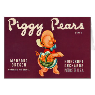 KRW Piggy Pears Crate Label