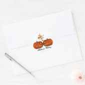 KRW pompoen liefde halloween bruiloft Ronde Sticker (Envelop)
