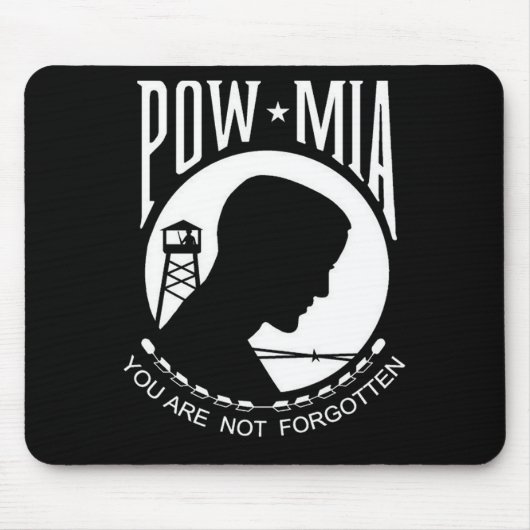 KRW POW - MIA U bent niet vergeten Muismat (Voorkant)