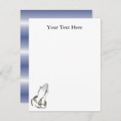 KRW Praying Hands 4.25x5.5 Blue Custom-uitnodiging Kaart (Voorkant / Achterkant)