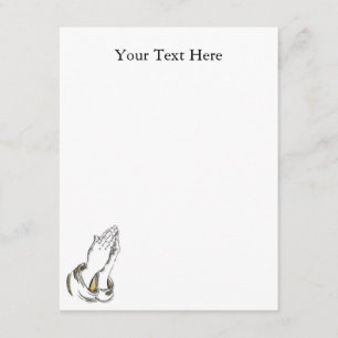 KRW Prier mains 4,25x5,5 Bleu Invitation personnal