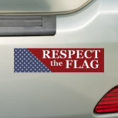 KRW respecteert de vlag Amerikaanse Bumpersticker (Op auto)