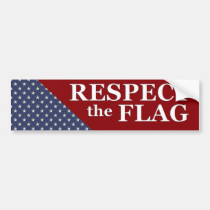 KRW respecteert de vlag Amerikaanse Bumpersticker