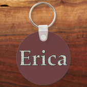 KRW Retro Print Name Sleutelhanger - Erica (Voorkant)