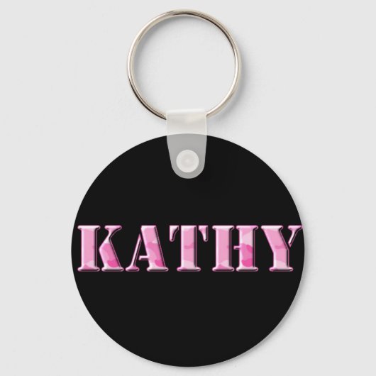 KRW Roze Camo Name Sleutelhanger - Kathy (Voorkant)