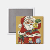 KRW  Santa en Speelgoed Kerstmagneet Magneet (Voorkant / Achterkant)
