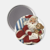 KRW  Santa en Teddy Kerstmagneet Magneet (Voorkant / Achterkant)
