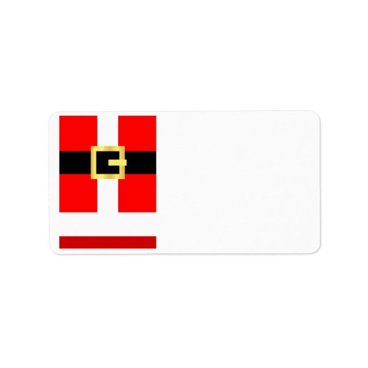 KRW Santa Suit Kerstmis Blank Adres Label (Voorkant)