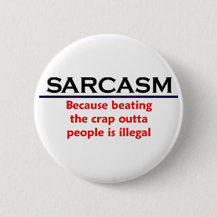 KRW Sarcasm Funny Joke Ronde Button 5,7 Cm