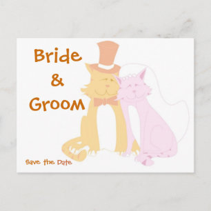 KRW Save the Date Cats Aangepaste bruiloft Kaart