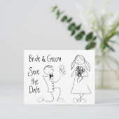 KRW Save the Date Custom Wedding Kaart (Staand voorkant)