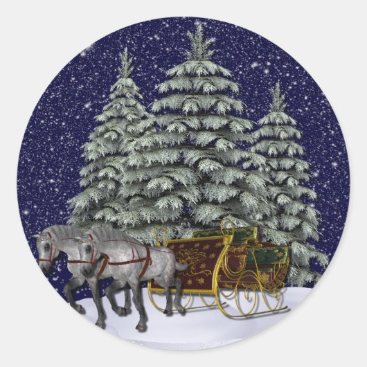 KRW Sleigh Ride Vakantie Stickers - Seals (Voorkant)