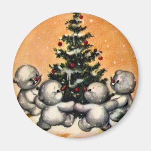 KRW Snowman Family Kerstmis Magnet Magneet
