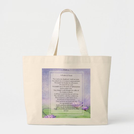 KRW The Lord is My Shepherd Psalm 23 Canvas tas (Voorkant)