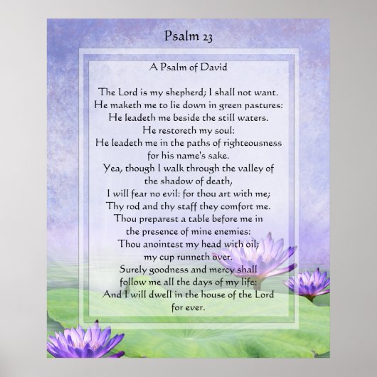 KRW The Lord is My Shepherd Psalm 23 Print (Voorkant)